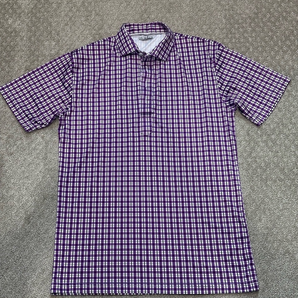 Collars and Co Dress Collar Polo Medium Golf Shirt Short Sleeve Stretch
